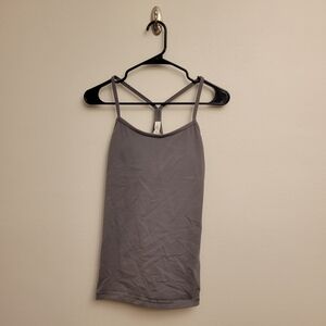 VGUC Lululemon Power Y Tank, Gray, Size 8